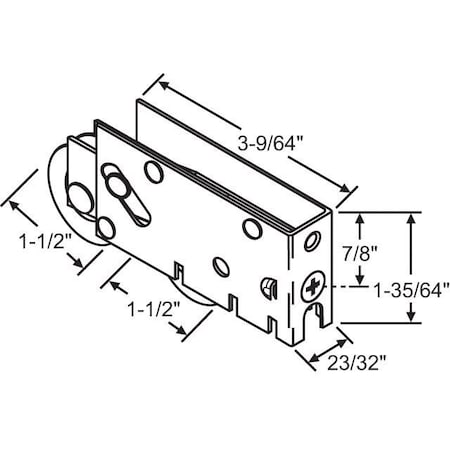 Strybuc Patio Door Roller Tandem 900-22693-NPB